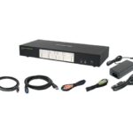 GCS1944 | Iogear 4-Port 4K Dual View DisplayPort KVMP KVM / audio / USB switch 4 ports TAA Compliant