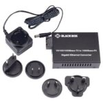 LGC211A | Black Box Pure Networking Copper to Fiber Media Converter Multimode SC 1000-Mbps 850-nm 500-m to RJ45 10/100/1000-Mbps fiber media converter GigE